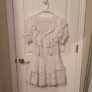 LoveShackFancy Elegant White Lace Dress